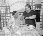 Rocky Marciano and Mother Pasqualena Marchegiano by Stanley Bauman