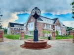 A Watercolor of A Cloud Over Meehan School of Business by Jennifer M. Macaulay