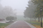 Donahue Hall in the Fog